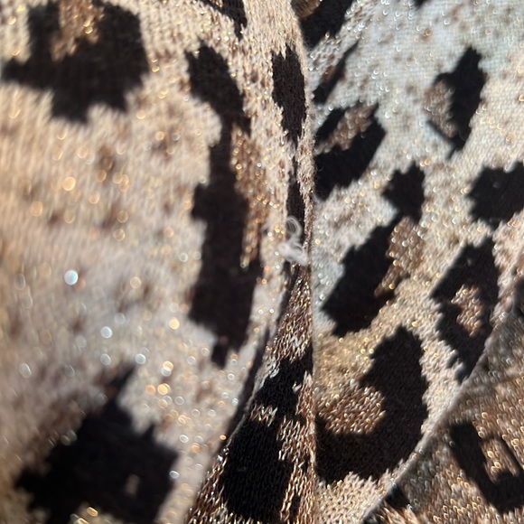 Vintage Lisa Ashley metallic tiger sweater.  Full front zipper.  Size Large. - Picture 7 of 8